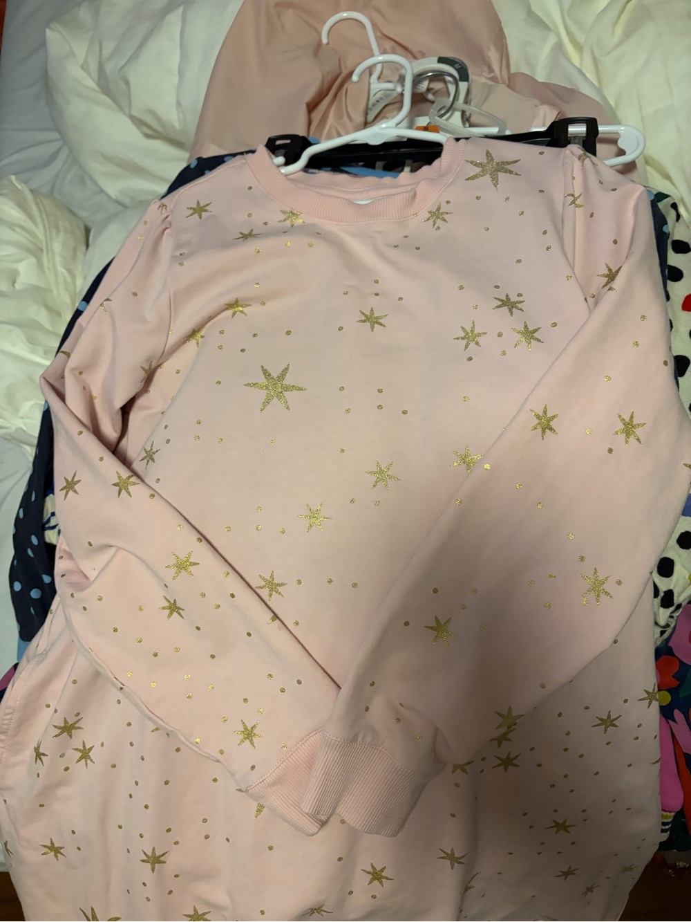 Hanna Andersson pink gold star dress